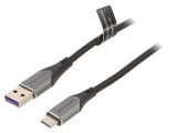 Cablu USB 2.0 USB A la USB C 2m Negru, Vention