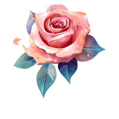 Sticker decorativ Trandafir, Roz, 60 cm, 7699ST foto