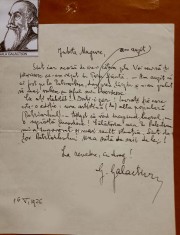 Gala Galaction - Scrisoare autografă semnată din anul 1926