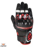 Manusi barbati pentru scuter - motocicleta Roadster vara textil/piele Ixon model RS2 MS culoare: negru/alb/rosu &ndash; degete tactile L (9/10)