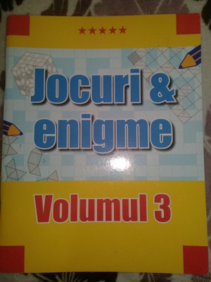 Revista educativa pentru copii,jocuri si enigme volumul 3,format mare,stare F.b foto