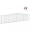 Cosuri gabion arcuite 5 buc, 400x30x80/100 cm, fier galvanizat