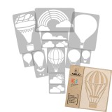 KIDS Șablon de plastic reutilizabile (14 buc) // BALON