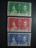 CAYMAN ISLANDS 1937 SERIE INCORONAREA GEORGE VI MH