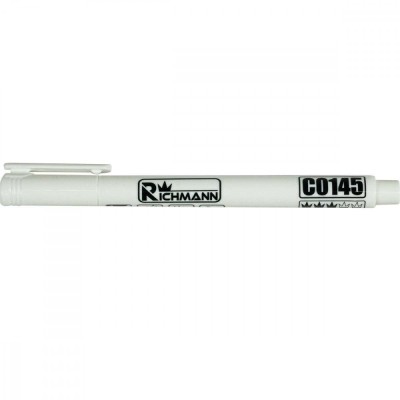 Marker permanent, 1 mm, alb, subtire, Richmann foto