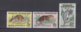 REP. CENTRAFRICANE 1966 FAUNA MI. 113-115 MNH, Nestampilat