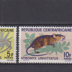 REP. CENTRAFRICANE 1966 FAUNA MI. 113-115 MNH