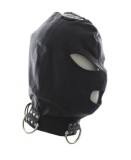 Masca Bondage cu Decupaje Ochi, Gura si Snur la Spate, Negru