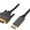 Cablu DisplayPort la DVI-D, 1.8m, Negru