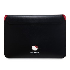 Husa pentru Laptop, 14 - Hello Kitty Sleeve PU Metal Logo (HKCS14PGHDLMK) - Black