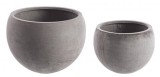 Cumpara ieftin Set 2 ghivece flori fibra sticla gri 50x40 cm, 36x32 cm