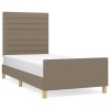 Cadru de pat fara saltea Taupe 80x200 cm tesatura
