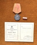 "MEDALIA MUNCII" R.P.R., CU BREVET SI BARETA