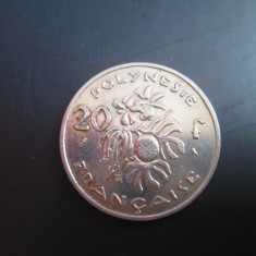 Polinezia Franceza _ 20 francs _ 1969 _ moneda rara _ aUNC
