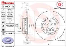 BREMBO 09.D904.13 PRIME LINE - Composite Disc frana
