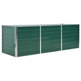 Cumpara ieftin Strat inaltat de gradina, verde, 240x80x77 cm, otel galvanizat