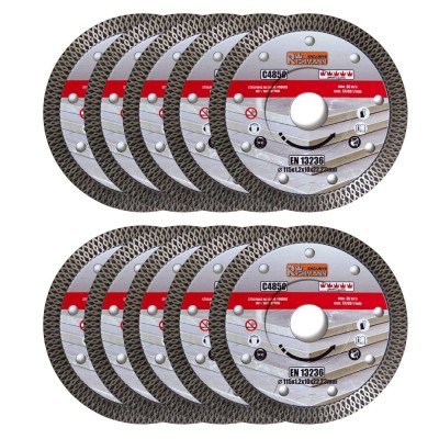 Disc diamantat turbo subtire, placi ceramice, taiere umeda si uscata, set 10 buc, 115 mm/22.23 mm, Richmann Exclusive foto