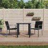 VidaXL Set mobilier de grădină cu perne, 3 piese, poliratan și oțel 3186955