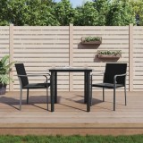 VidaXL Set mobilier de grădină cu perne, 3 piese, poliratan și oțel