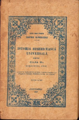 C5586N Istoria bisericească universală 1947 manual școlar foto