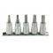 Set chei torx 5 piese, T25-50 3/8&quot;, Geko G13560