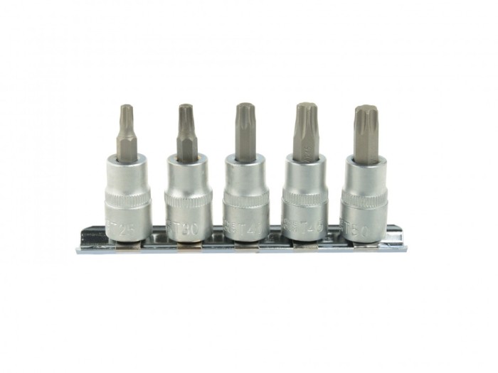 Set chei torx 5 piese, T25-50 3/8&quot;, Geko G13560