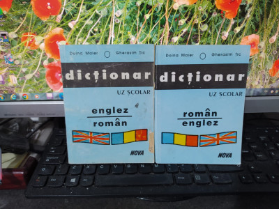 Dicționar rom&amp;acirc;n englez, englez rom&amp;acirc;n, Maier și Țic, 2 volume București 1994, 173 foto