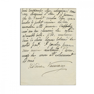 Elena Văcărescu, scrisoare pentru madame Alphonse Daudet, cca. 1899-1901 foto