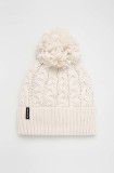 Burton caciula Zipy culoarea alb, din tricot gros