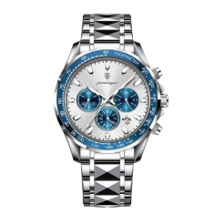 Ceas barbati de mana Poedagar Cronograf Fashion Quartz Casual Data Otel