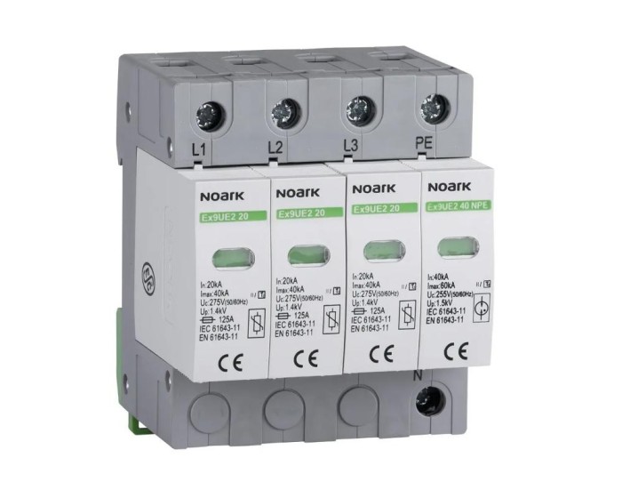 Descarcator T2 3P+N 275V 20kA fara semnalizare Noark 103355
