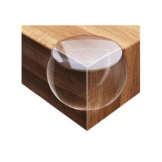 Set 4 protecții pentru colțuri, silicon, transparent, 3x3x3 cm