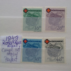 1949-Wurtemberg-Complet set - Mi=+170$- MNH-Perfect