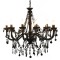 vidaXL Candelabru cu mărgele, negru, 12 becuri x E14 281609