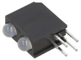 LED roșu-verde 3mm 2 diode 20mA 45&deg; 30mcd
