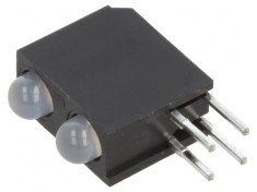 LED roșu-verde 3mm 2 diode 20mA 45&deg; 30mcd