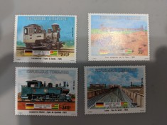 togo - Timbre trenuri, locomotive, cai ferate, nestampilate, MNH foto