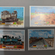 togo - Timbre trenuri, locomotive, cai ferate, nestampilate, MNH