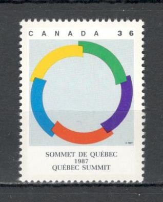 Canada.1987 Summitul ptr. francofonie Quebec SC.74 foto