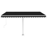 Copertina autonoma retractabila manual, antracit, 450x300 cm