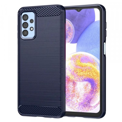 Husa pentru Samsung Galaxy A23 5G A236 / A23 A235, Techsuit, Carbon, Albastra foto