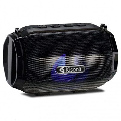 Boxa Portabila Bluetooth Kisonli LED-904, USB, SD, FM, Neagra foto