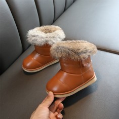 Cizme maro cu blanita (Marime Disponibila: Marimea 30)