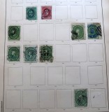 Lot 9 Timbre Clasice Mexic 1884-1899 - Efigia Miguel Hidalgo, Cifre, Oficiul Guvernului - Uzate -GB