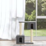 VidaXL Ansamblu pisici, st&acirc;lpi din funie sisal, gri deschis, 60 cm