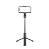 Selfie Stick Q07 trepied Bluetooth cu lumina LED, Negru, Oem