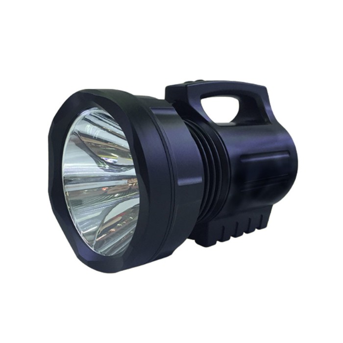 Професионален фенер Tiessa&reg;, 30 W, 3 режима на светене, презареждаем, черен, 27 см, черен