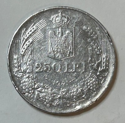 250 lei 1941 NSD Moneda Argint Romania Regele Mihai foto