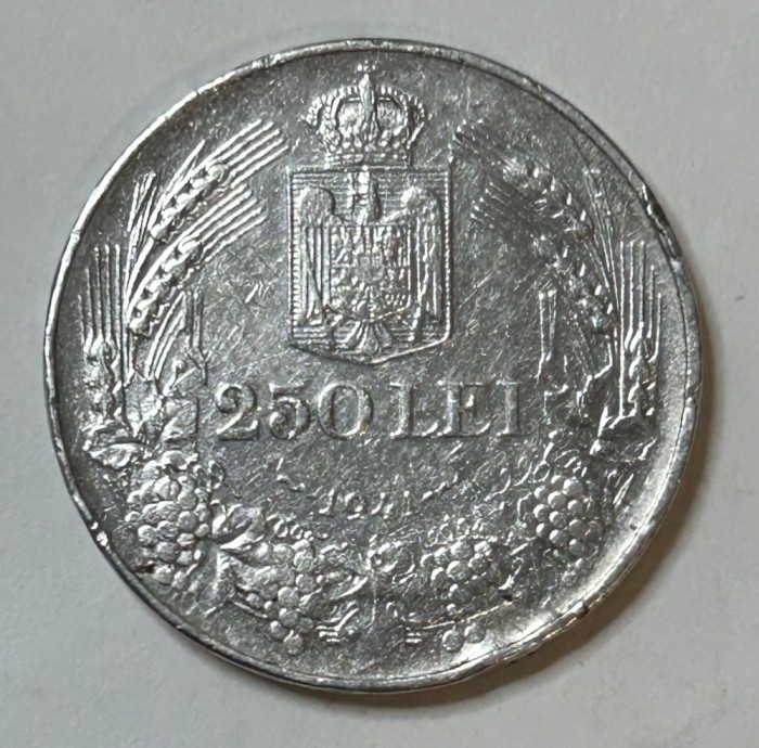 250 lei 1941 NSD Moneda Argint Romania Regele Mihai