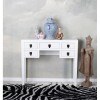 Consola exotica din lemn masiv alb MYA013